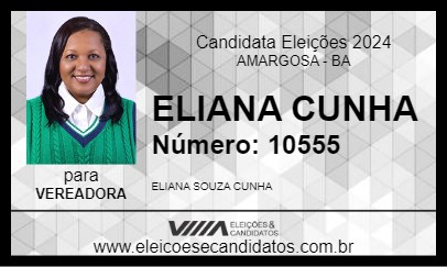 Candidato ELIANA CUNHA 2024 - AMARGOSA - Eleições