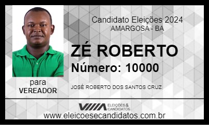 Candidato ZÉ ROBERTO 2024 - AMARGOSA - Eleições