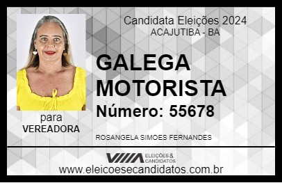 Candidato GALEGA MOTORISTA 2024 - ACAJUTIBA - Eleições