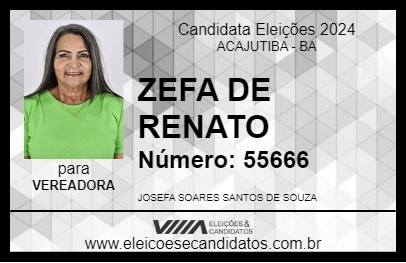 Candidato ZEFA DE RENATO 2024 - ACAJUTIBA - Eleições