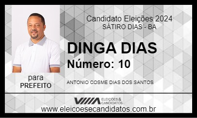 Candidato DINGA DIAS 2024 - SÁTIRO DIAS - Eleições