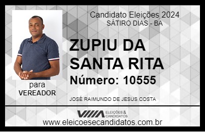 Candidato ZUPIU DA SANTA RITA 2024 - SÁTIRO DIAS - Eleições