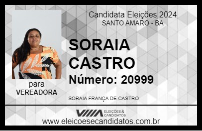 Candidato SORAIA CASTRO 2024 - SANTO AMARO - Eleições