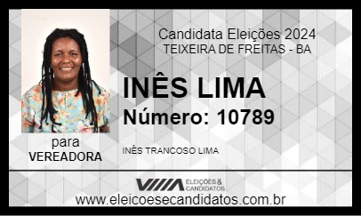 Candidato INÊS DA RECICLAGEM 2024 - TEIXEIRA DE FREITAS - Eleições