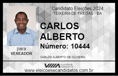 Candidato CARLOS ALBERTO 2024 - TEIXEIRA DE FREITAS - Eleições