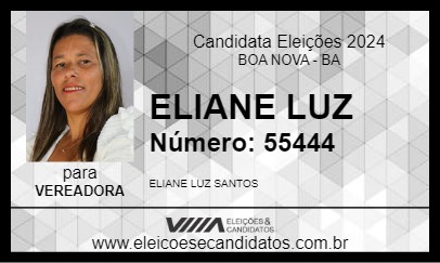 Candidato ELIANE LUZ 2024 - BOA NOVA - Eleições