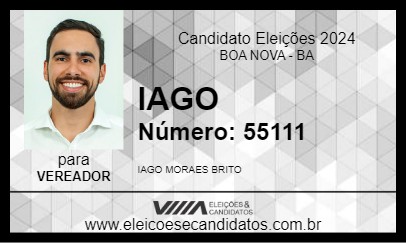 Candidato IAGO 2024 - BOA NOVA - Eleições