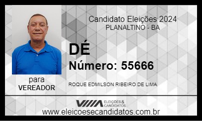 Candidato DÉ 2024 - PLANALTINO - Eleições