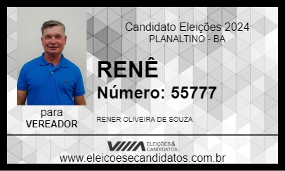 Candidato RENÊ 2024 - PLANALTINO - Eleições