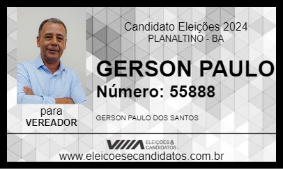 Candidato GERSON PAULO 2024 - PLANALTINO - Eleições