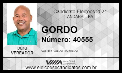 Candidato GORDO 2024 - ANDARAÍ - Eleições