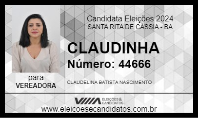 Candidato CLAUDINHA 2024 - SANTA RITA DE CÁSSIA - Eleições