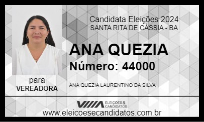 Candidato ANA QUEZIA 2024 - SANTA RITA DE CÁSSIA - Eleições