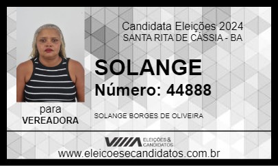 Candidato SOLANGE 2024 - SANTA RITA DE CÁSSIA - Eleições