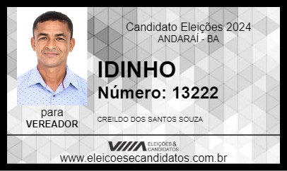 Candidato IDINHO 2024 - ANDARAÍ - Eleições