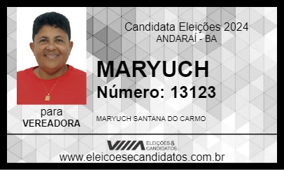 Candidato MARYUCH 2024 - ANDARAÍ - Eleições