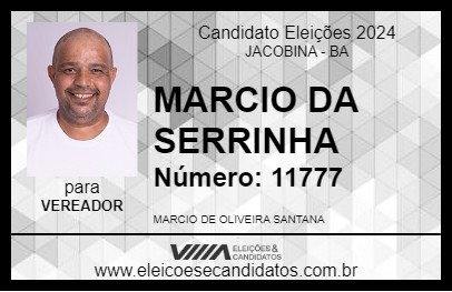 Candidato MARCIO DA SERRINHA  2024 - JACOBINA - Eleições