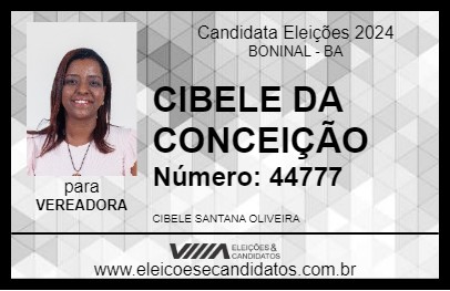 Candidato CIBELE DA CONCEIÇÃO 2024 - BONINAL - Eleições