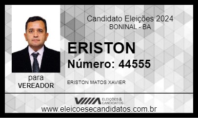 Candidato ERISTON 2024 - BONINAL - Eleições