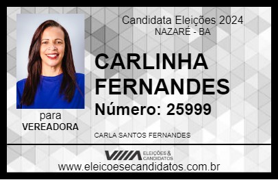 Candidato CARLINHA FERNANDES 2024 - NAZARÉ - Eleições