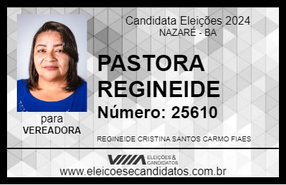 Candidato IRMÃ NEIDE 2024 - NAZARÉ - Eleições