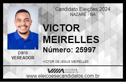 Candidato VICTOR MEIRELLES 2024 - NAZARÉ - Eleições