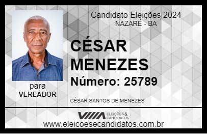 Candidato CÉSAR MENEZES 2024 - NAZARÉ - Eleições