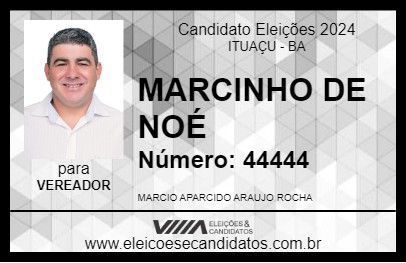 Candidato MARCINHO DE NOÉ 2024 - ITUAÇU - Eleições