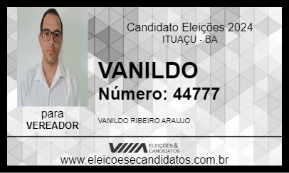 Candidato VANILDO 2024 - ITUAÇU - Eleições