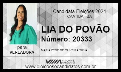 Candidato LIA DO POVÃO 2024 - CAATIBA - Eleições