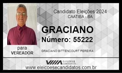 Candidato GRACIANO 2024 - CAATIBA - Eleições