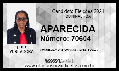 Candidato APARECIDA 2024 - BONINAL - Eleições