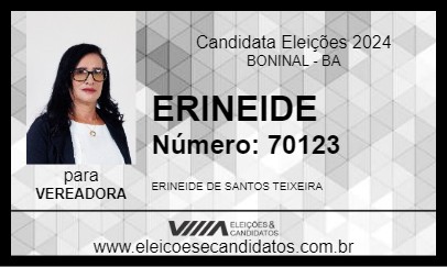 Candidato ERINEIDE 2024 - BONINAL - Eleições