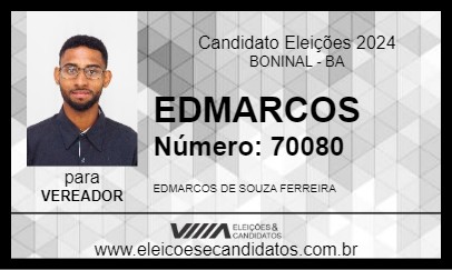 Candidato EDMARCOS 2024 - BONINAL - Eleições