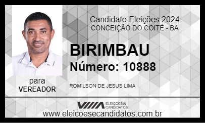 Candidato BIRIMBAU 2024 - CONCEIÇÃO DO COITÉ - Eleições