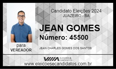 Candidato JEAN GOMES 2024 - JUAZEIRO - Eleições