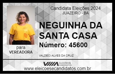 Candidato NEGUINHA DA SANTA CASA 2024 - JUAZEIRO - Eleições