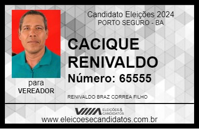 Candidato CACIQUE RENIVALDO 2024 - PORTO SEGURO - Eleições