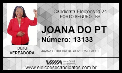 Candidato JOANA DO PT 2024 - PORTO SEGURO - Eleições