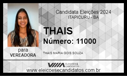 Candidato THAIS 2024 - ITAPICURU - Eleições