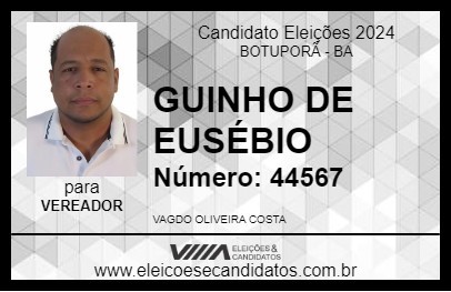 Candidato GUINHO DE EUSÉBIO 2024 - BOTUPORÃ - Eleições