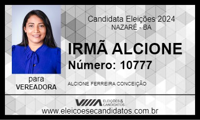 Candidato IRMÃ ALCIONE 2024 - NAZARÉ - Eleições