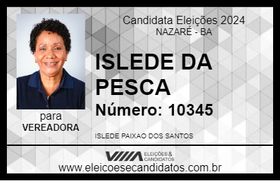 Candidato ISLEDE DA PESCA 2024 - NAZARÉ - Eleições