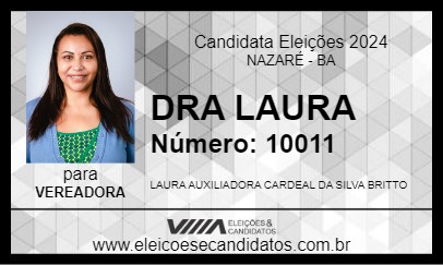 Candidato DRA LAURA 2024 - NAZARÉ - Eleições