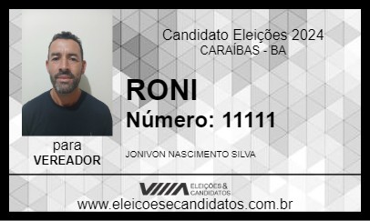 Candidato RONI 2024 - CARAÍBAS - Eleições