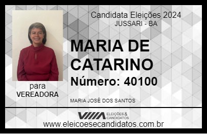 Candidato MARIA DE CATARINO 2024 - JUSSARI - Eleições