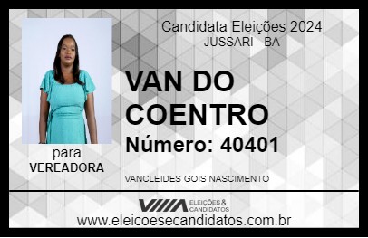 Candidato VAN DO COENTRO 2024 - JUSSARI - Eleições