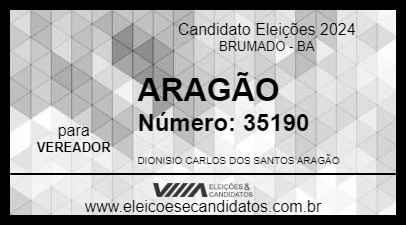 Candidato ARAGÃO 2024 - BRUMADO - Eleições