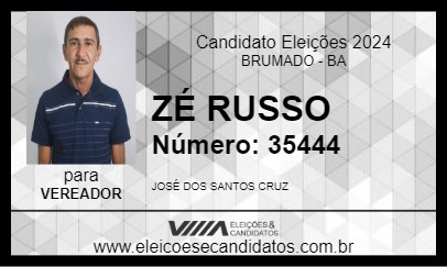 Candidato ZÉ RUSSO 2024 - BRUMADO - Eleições