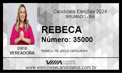 Candidato REBECA 2024 - BRUMADO - Eleições